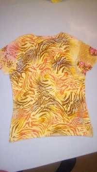T-shirt tamanho 36 de tecido misturado multicolorido