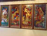 Conjunto 4 Quadros/Espelho Vintage - 4 Estações