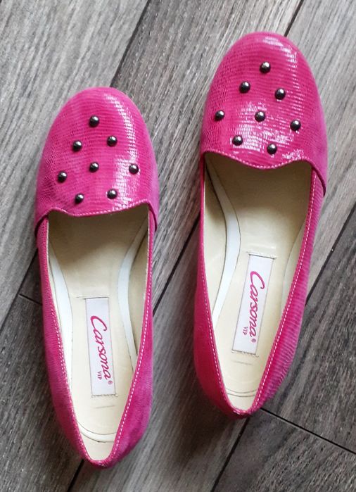 Różowe buty, balerinki, baleriny 37