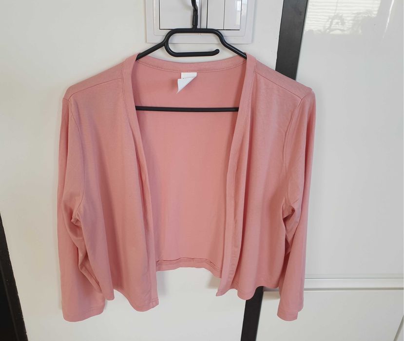 Bolerko, kolor pudrowy róż, 95% wiskoza, rozmiar M, 38