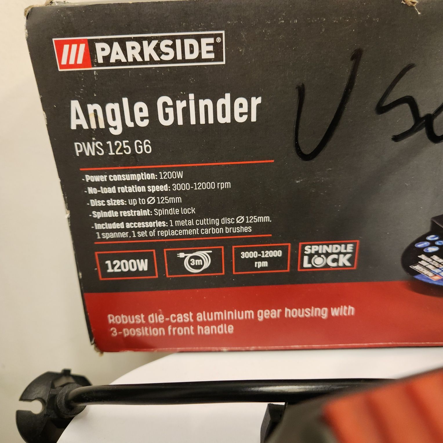 PARKSIDE® Szlifierka kątowa PWS 125 G6, 1200 W (UZKODZONA)