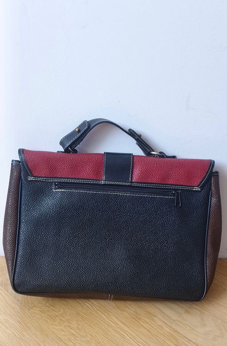 Симпатична жіноча сумка-портфель/не шкіряна, різнокольорова