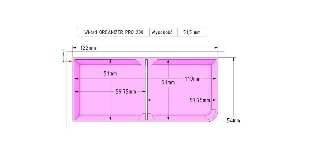 Akcesoria Qbrick PRO Organizer 200 Pojemniki dodatkowe