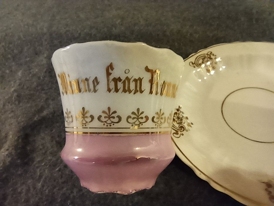 Carl Tielsch ALTWASSER Porcelana Śląska Stary Zdrój Filiżanka DUO
