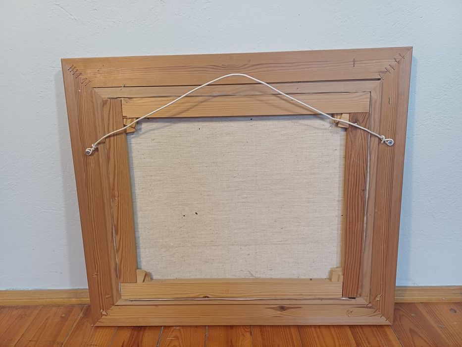 Stary obraz na płótnie sygnowany  .