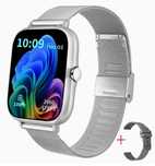 Srebrny smartwatch + druga bransoleta GRATIS
