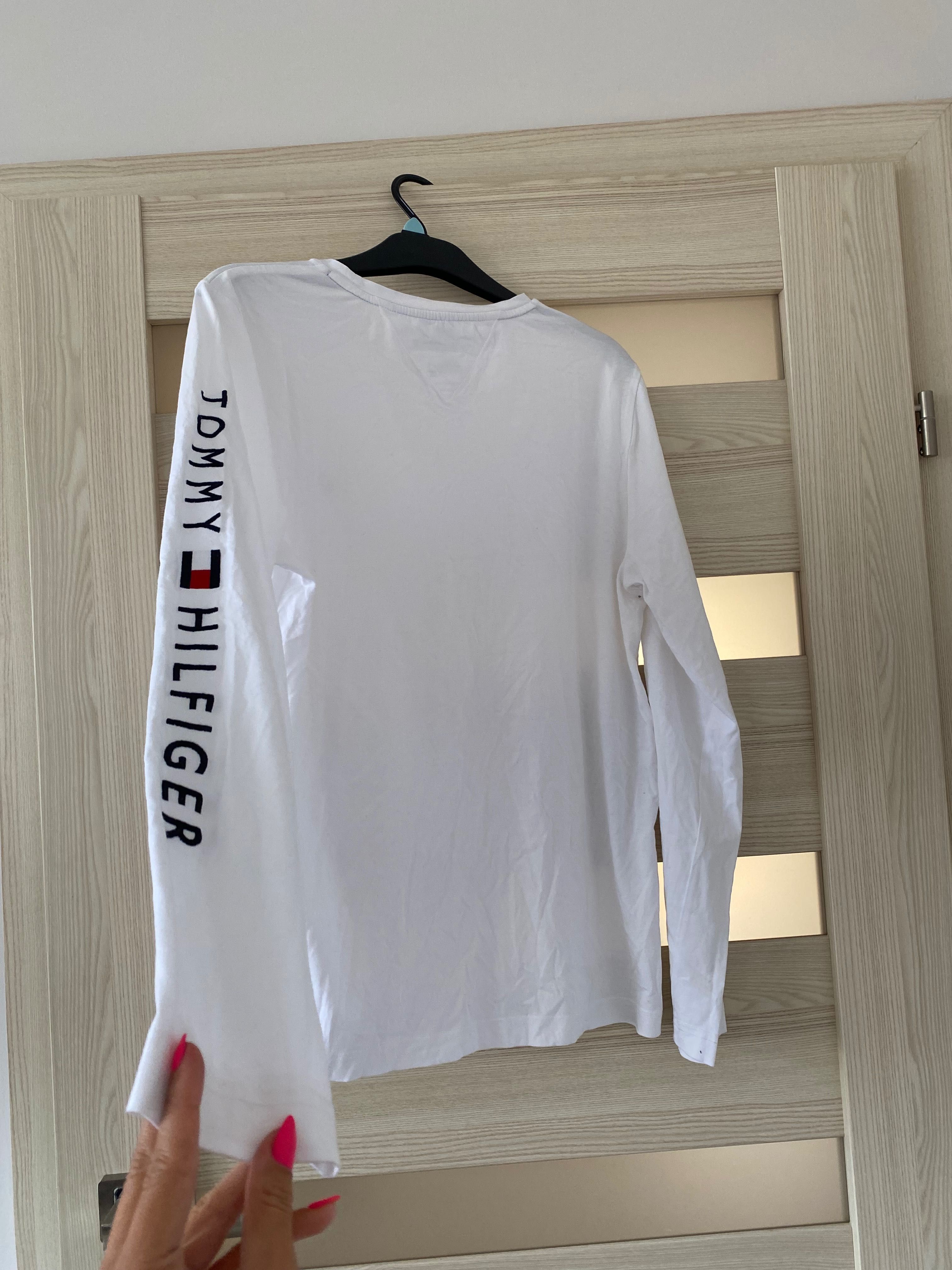 Longsleeve męski biały bawełna M Tommy Hilfiger Logo must have
