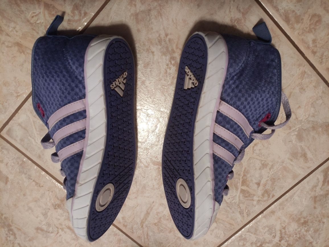 Tenisówki Adidas Ortholite r. 35,5  za kostkę fioletowe