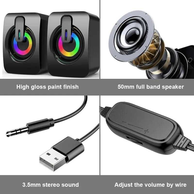 Комп'ютерні колонки РС Sound Box HIFI стерео микрофон USB