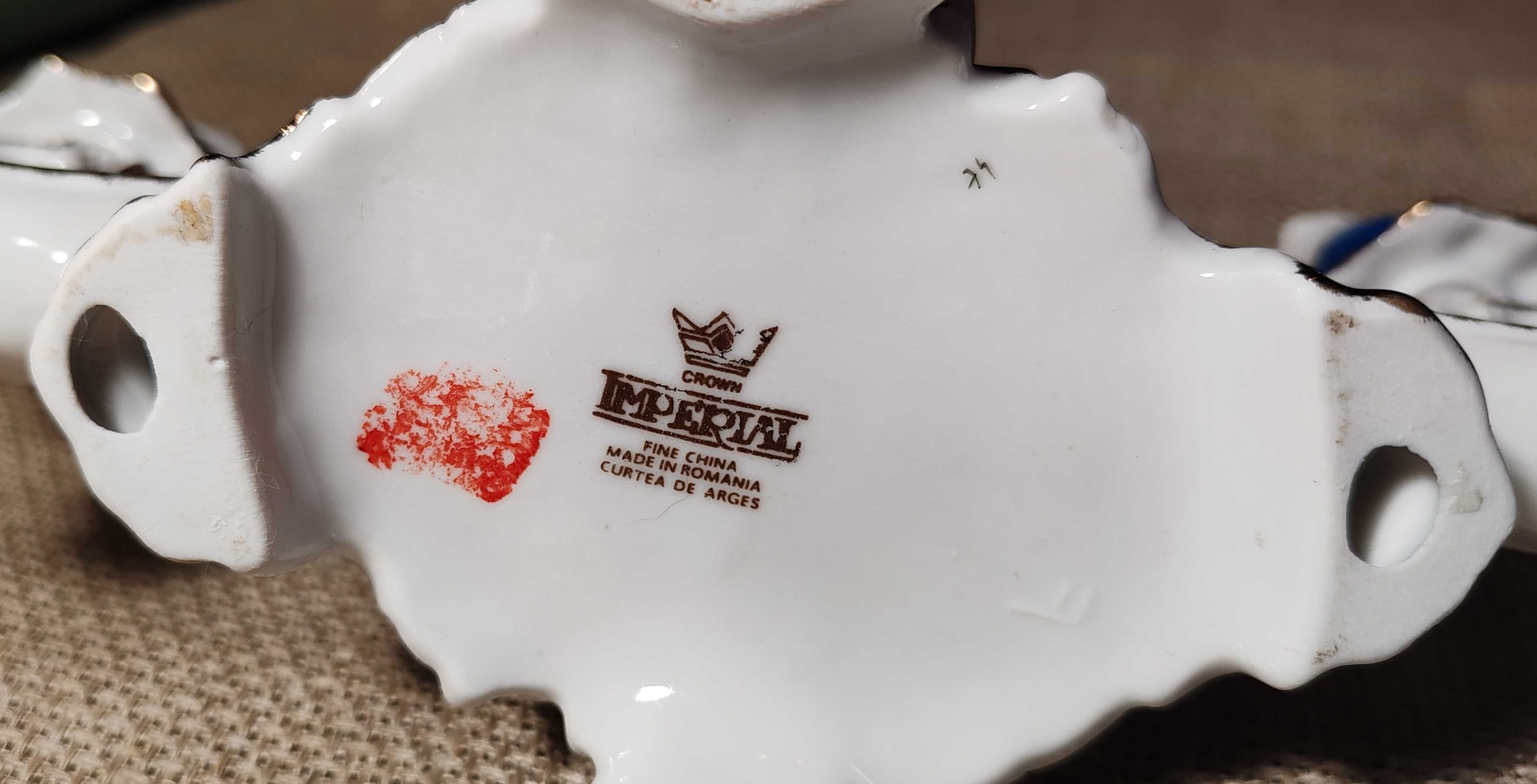 Porcelanowy świecznik ARPO Rumunia lata 80