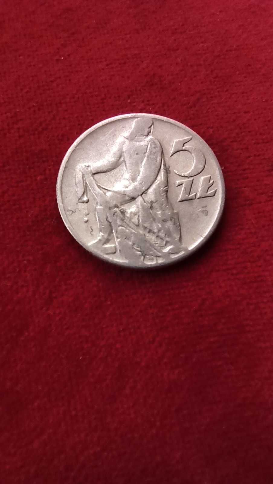 PRL, Moneta 5 złotych Rybak 1960r