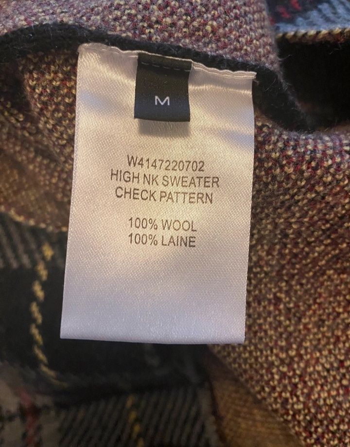 2000zł 100% wełna Joseph sweter bluza wełniany wełniana czarny krata