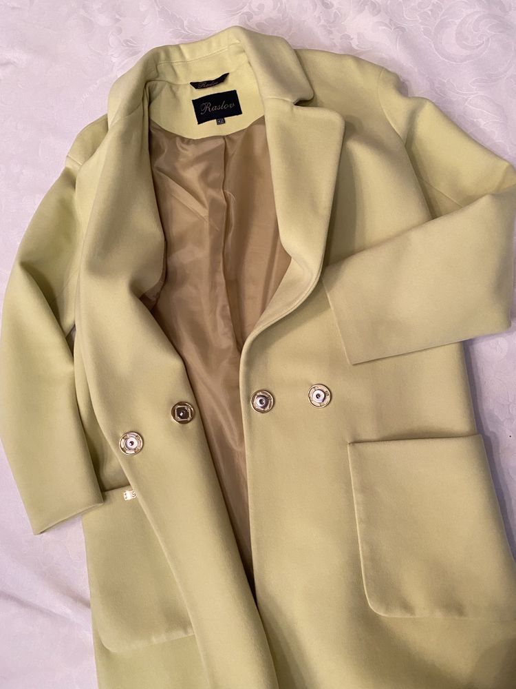 Женское пальто Raslov, пальто лимонного цвета