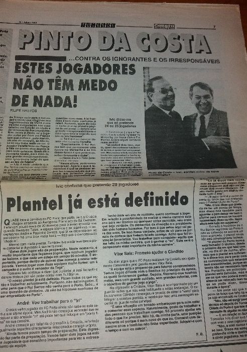 "Nada nos assusta"-28-07-93-Pinto da Costa