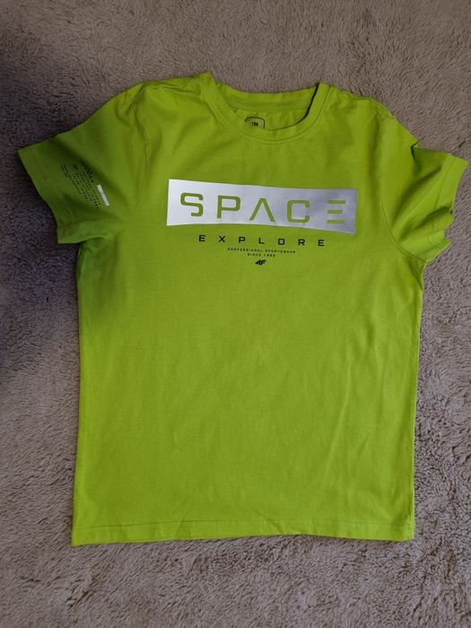 4f T-shirt chłopięcy jaskrawa zieleń 158