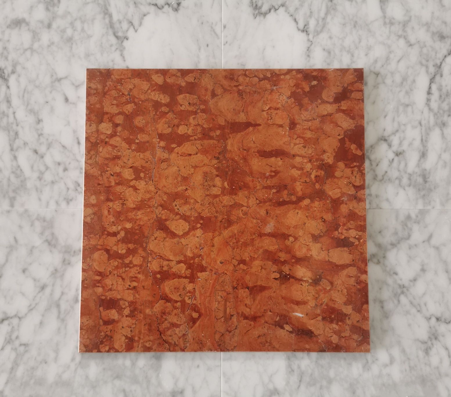 Marmur Rosso Verona 40x40x1.3 Płytki marmurowe Kamień naturalny