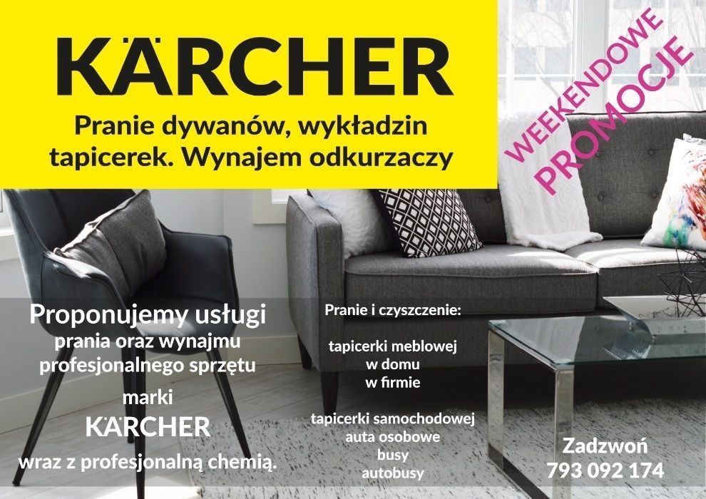 Pranie czyszczenie sof, kanap, materacy. Karcher puzzi 10/2. Santoemma