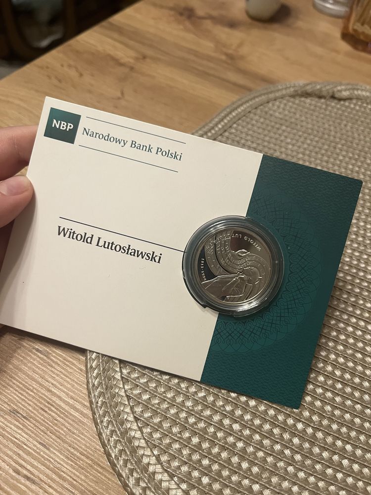 Moneta srebrna kolekcjonerska Lutosławski 10 zł NBP certyfikat