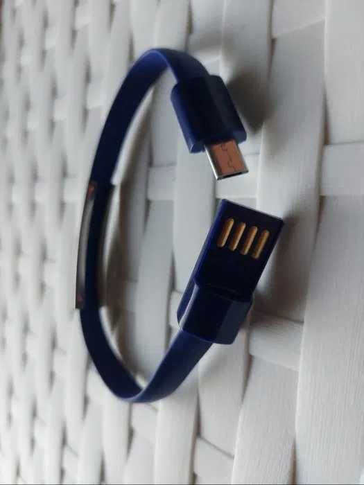 Bransoletka transfer danych micro USB silikonowa ładowarka na rękę dom