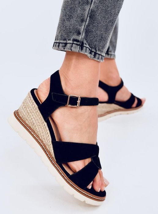 Espadryle Na Koturnie Sermon Black