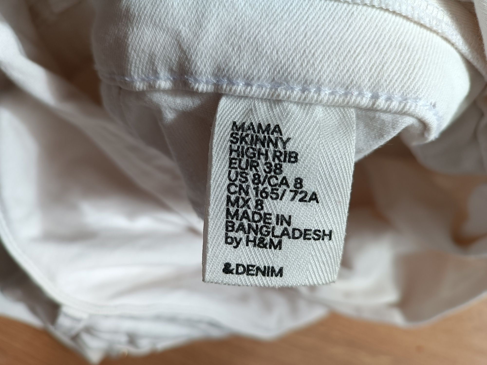 Spodnie ciążowe białe H&M M