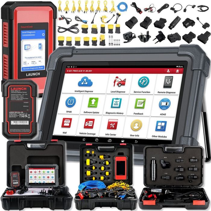 LAUNCH x-431 PRO3 ACE + SmartLink C INTERFEJS DIAGNOSTYCZNY CIĘŻAROWE MASZYNY