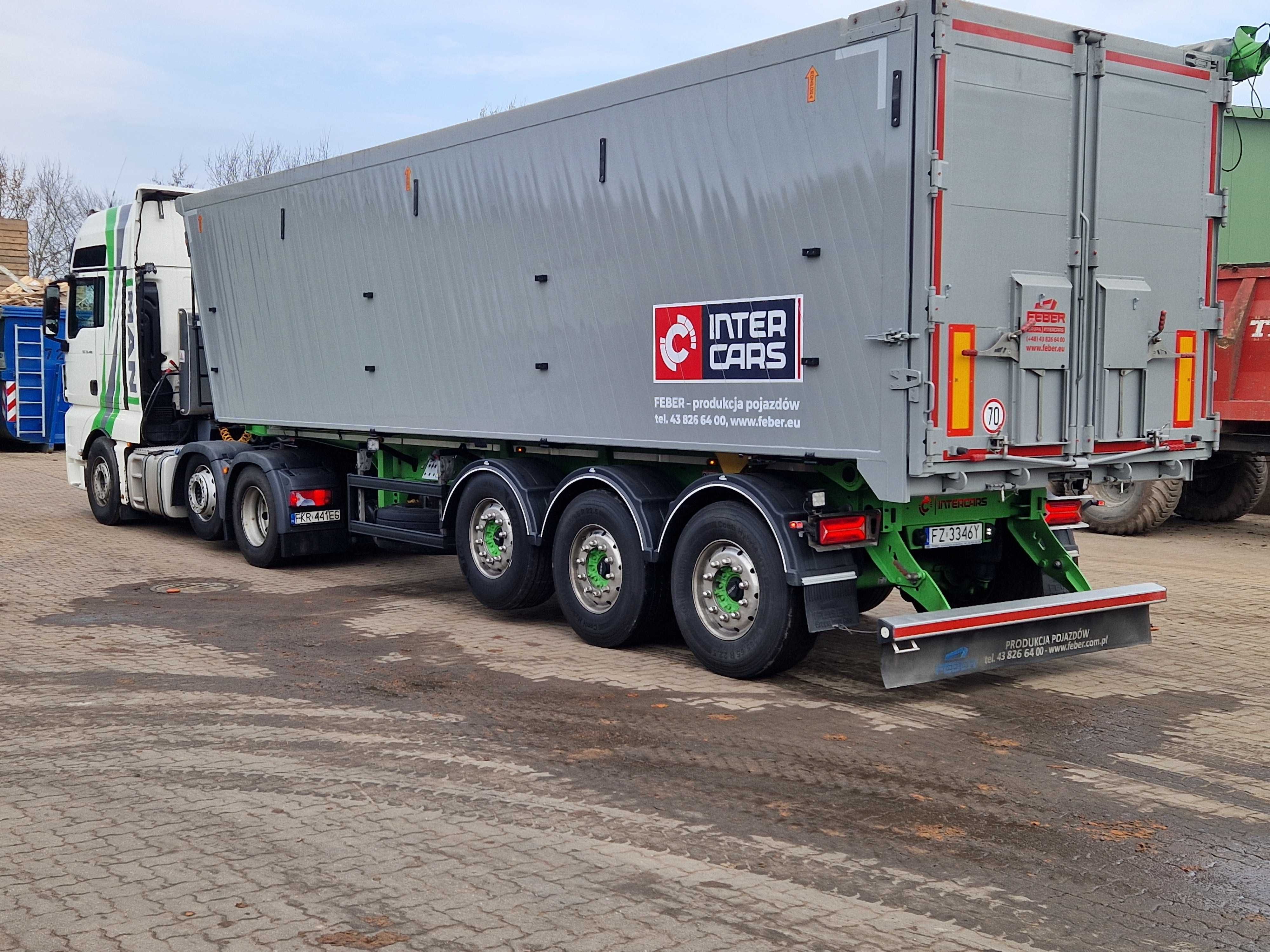 Ciągnik Man TGX 480 3 osiowy, naczepa wywrotka
