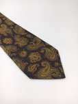 Camerucci granatowy jedwabny krawat paisley wks299