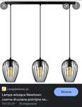 Lampa loft czarna druciana trzy klosze