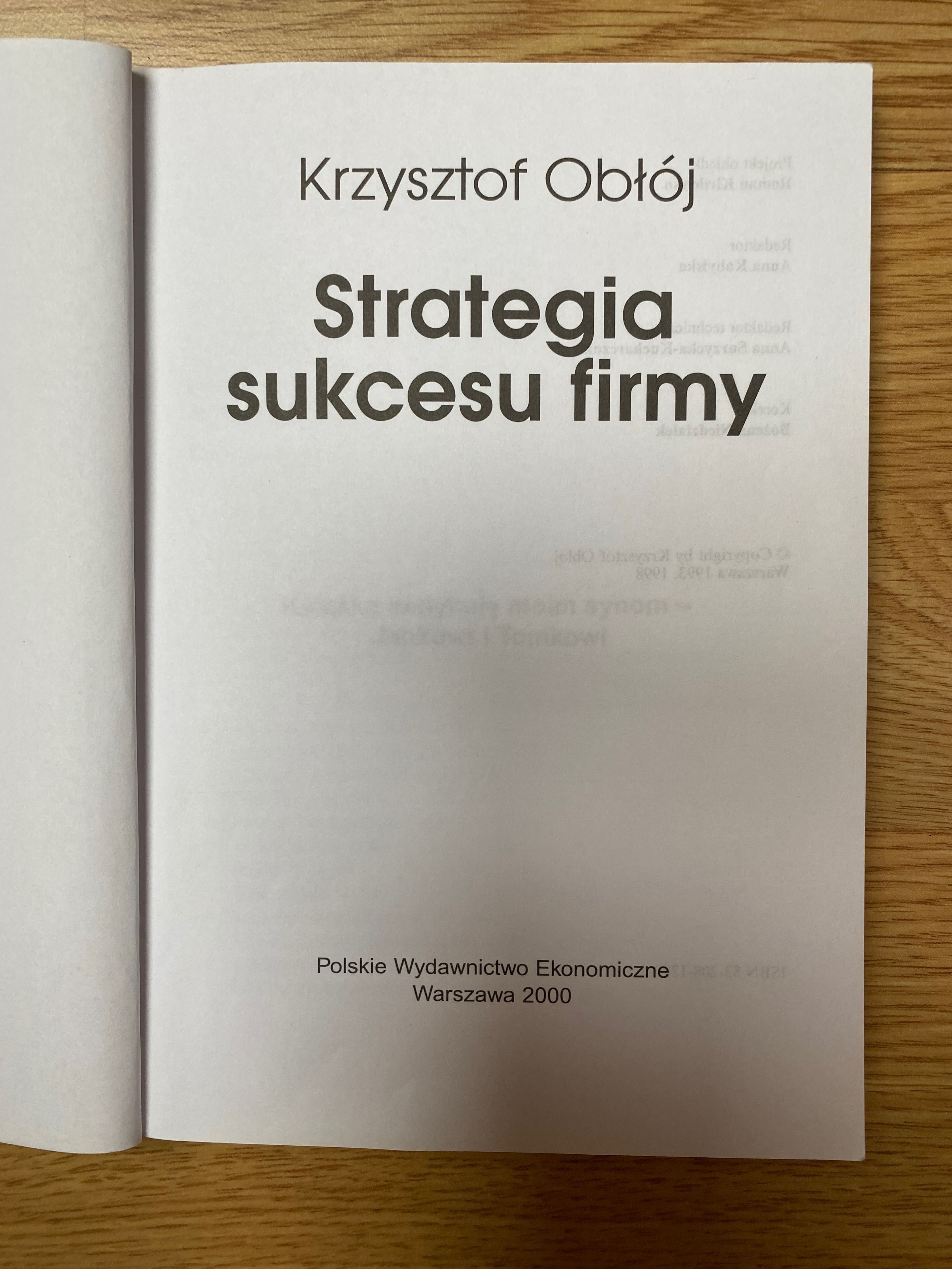 Krzysztof Obłój - Strategia Sukcesu Firmy