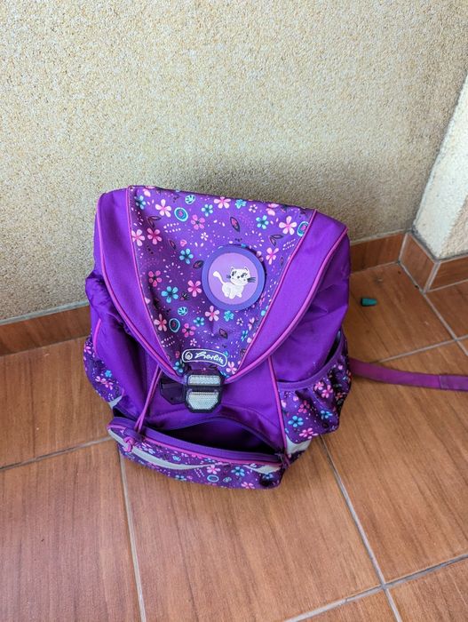 Herlitz, tornister szkolny lekki plecak kot odblaski