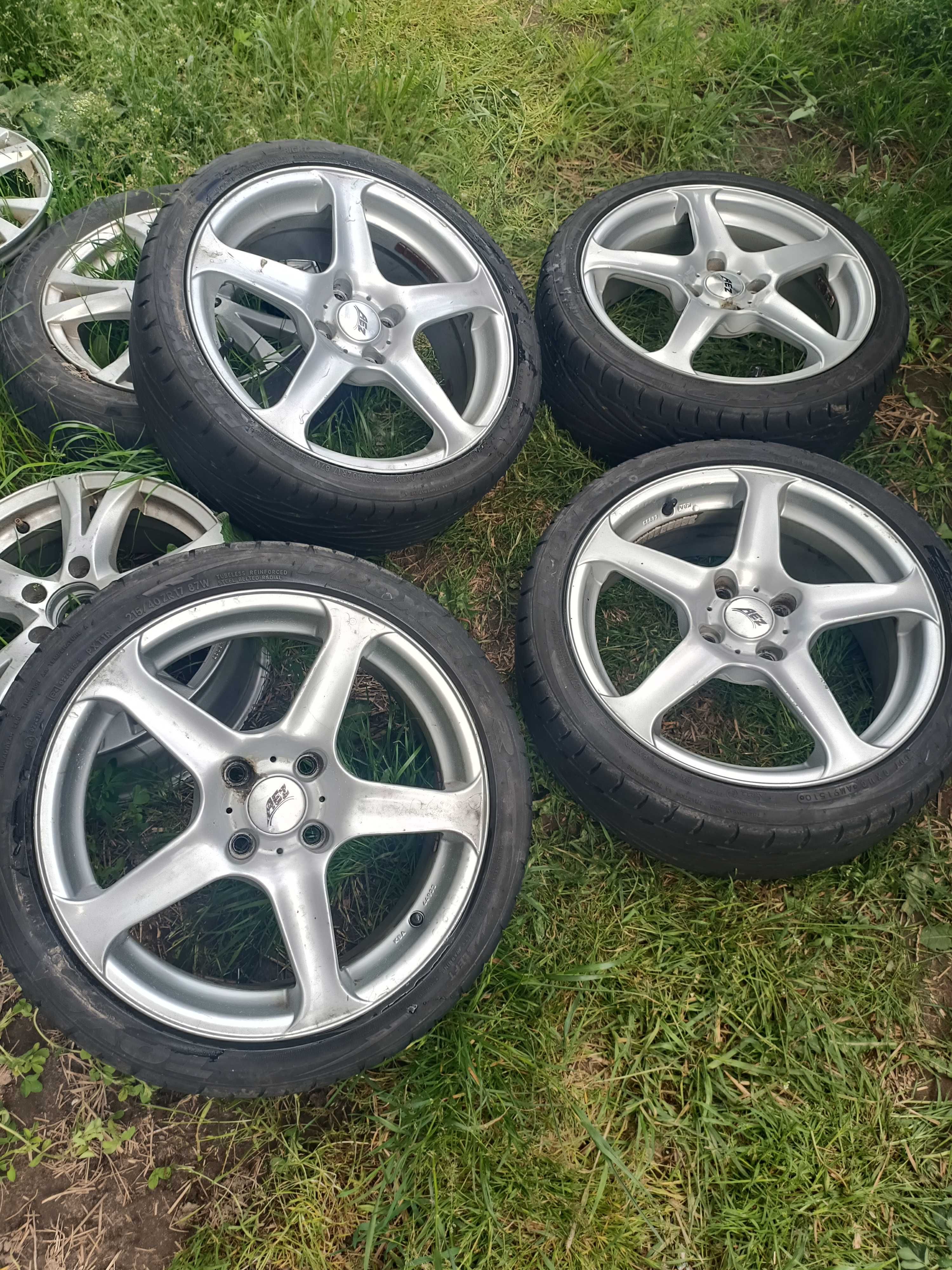Koła felgi aluminiowe 17 cali 4×108 r17 et 40 opony letnie 215/40 r17