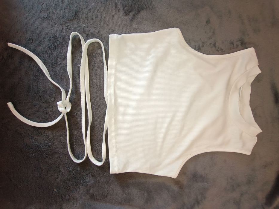 Koszulka Bluzka T-shirt Top z Wiązaniem Shein 36 S