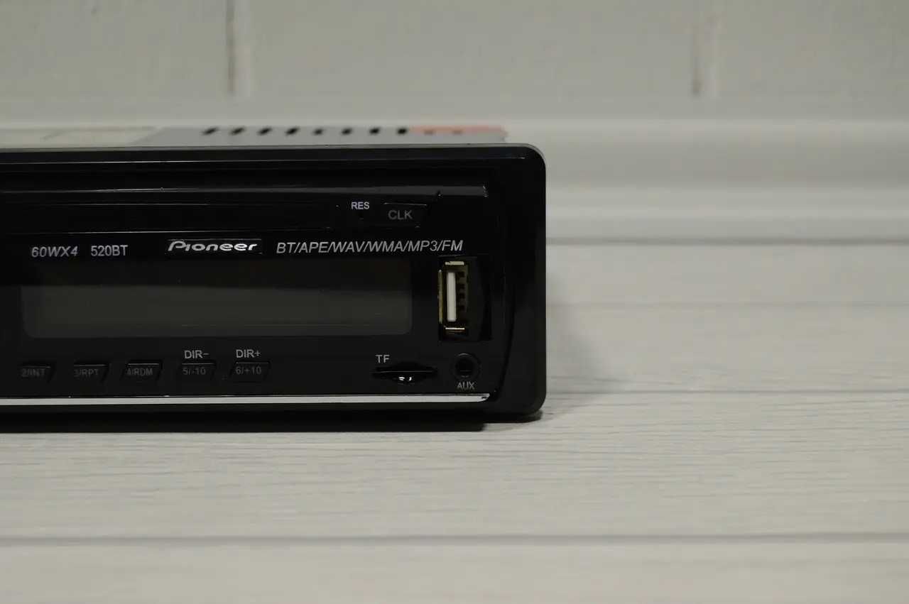 Мощная магнитола Pioneer JSD-520 с Bluetooth, 4*60 Вт! с USB, FM! NEW