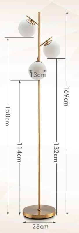 lampa podłogowa wyłącznik nożny 3 kule