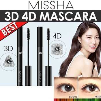 Корейська чорна туш для об'єму вій Missha The Style 3D 4D Mascara