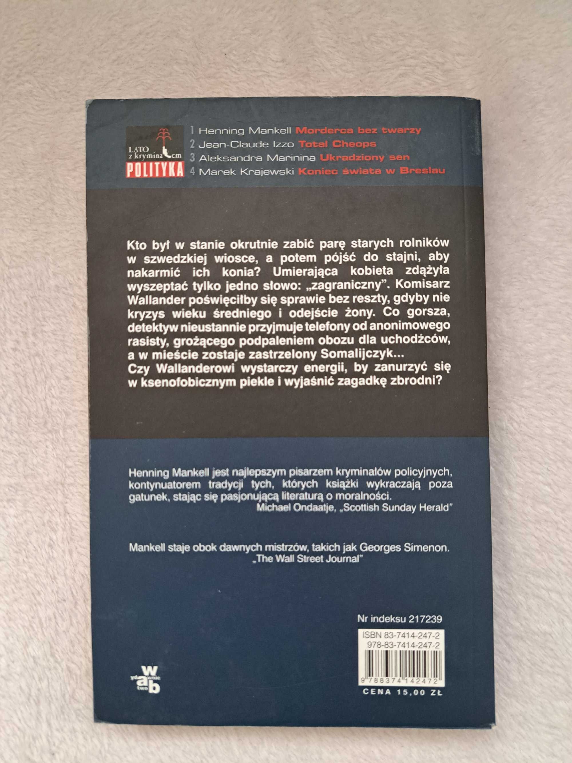 Książka Morderca bez twarzy - Henning Mankell