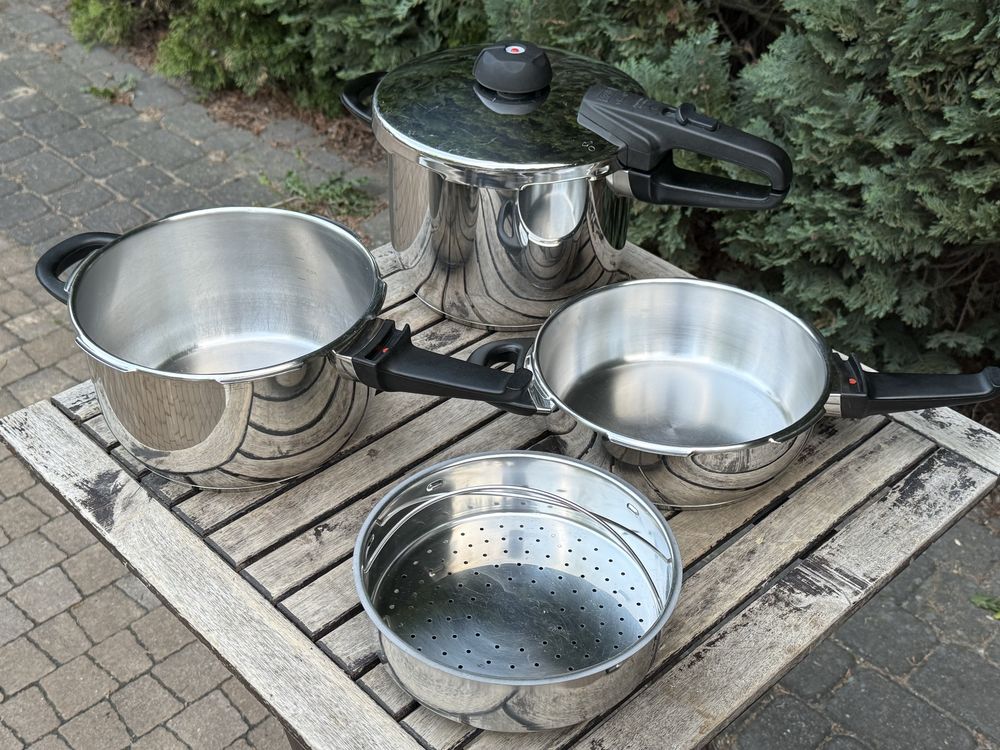 Zestaw szybkowarów Fissler Vitavit o poj. 2,5 / 4,5 /6l plus Wklad !!!