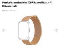 Nowy pasek do smartwatcha huawei watch fit różowe złoto