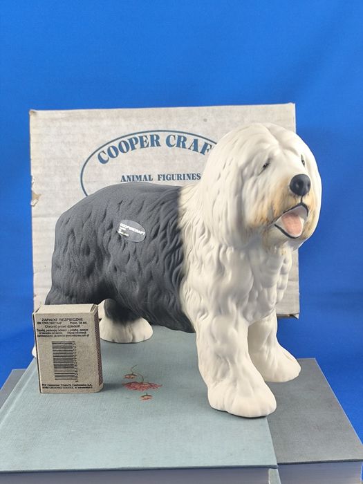 Pies owczarek staroangielski Bobtail Cooper Craft Anglia #porcelana
