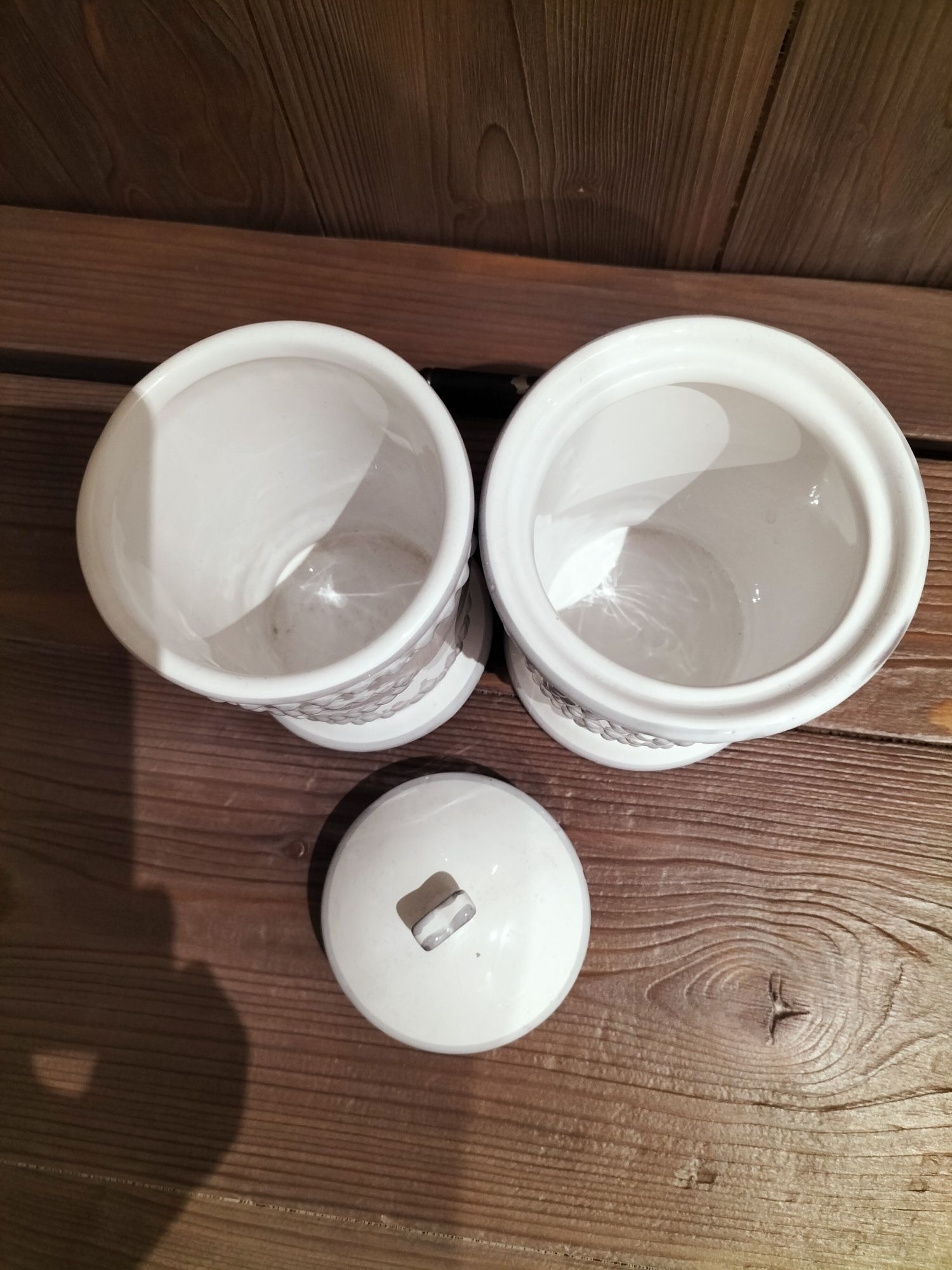 Ceramiczne Pojemniki na szczoteczki i płatki kosmetyczne do łazienki