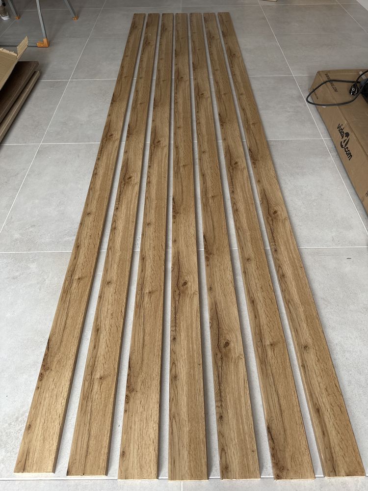 Lamele PREMIUM Deska lamelowa na sciane 80x16 mm KOLOR Dąb WOTAN 7 szt