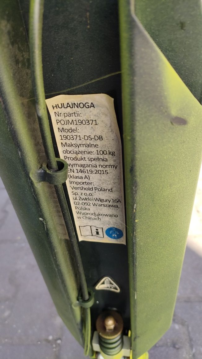 Hulajnoga miejska składana hamulec nóżka