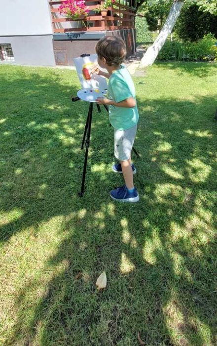 7w1 Zestaw Malarski Dla Dzieci Sztaluga Artystyczny + Gratisy 3xPłótna