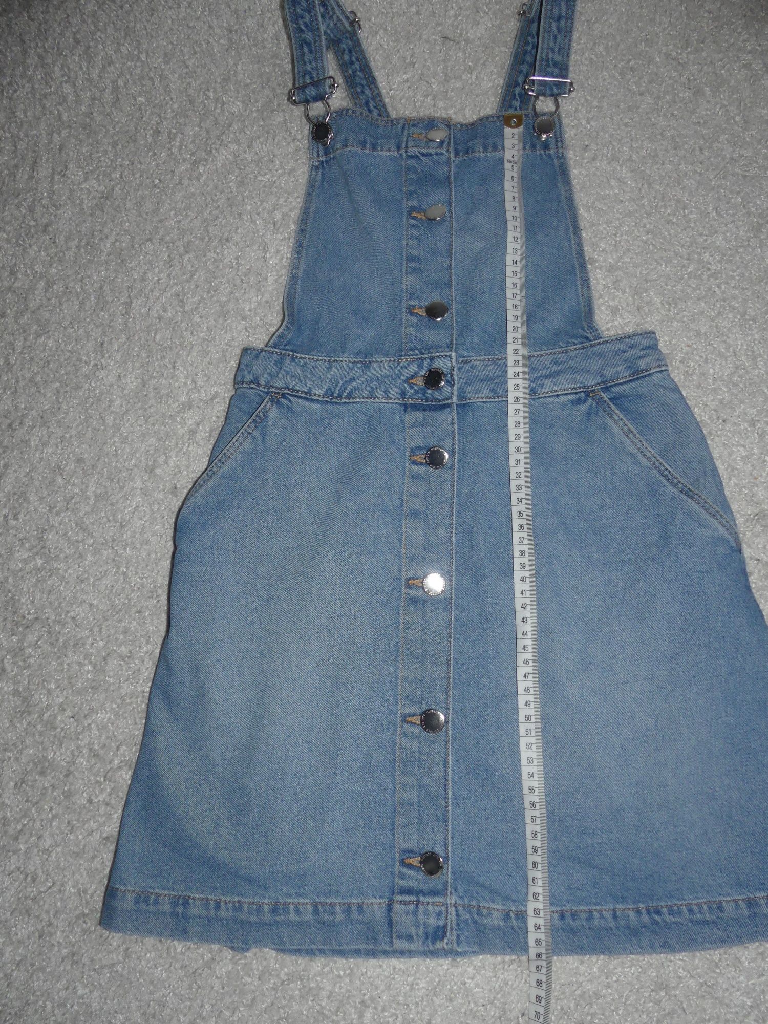 Sukienka jeansowa spódnica szelki xs +GRATIS
