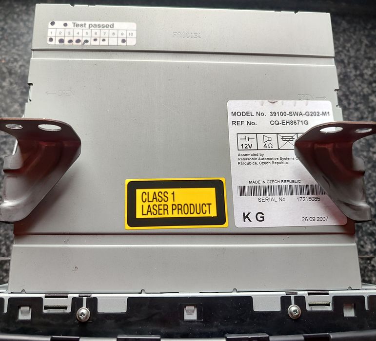 Auto rádio original Honda CRV de 2009(novo)