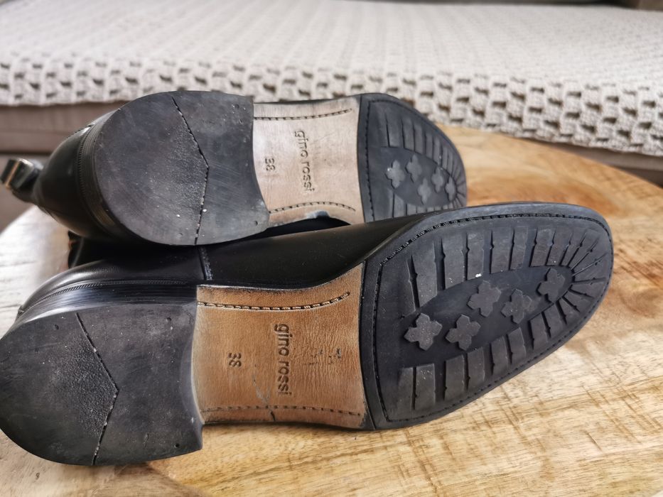 Gino Rossi skórzane buty sztyblety