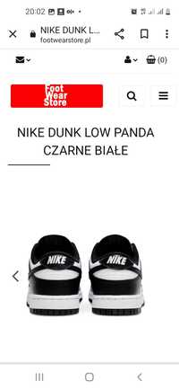 Buty damskie NIKE DUNK LOW PANDA czarno-białe 39