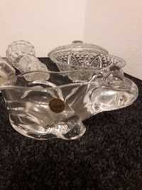 Conjunto Cristal D'Arques e HermesGlass bomboneira castiçais decor