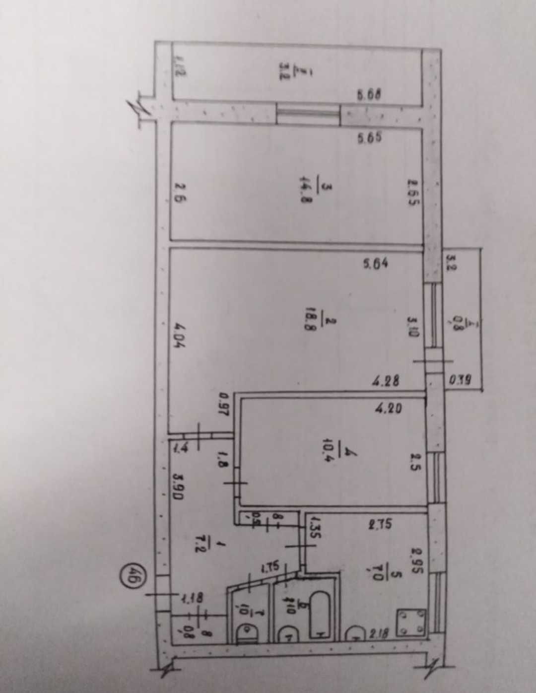 Продам 3-к квартиру з видом на Самару. 20 метрів до річки